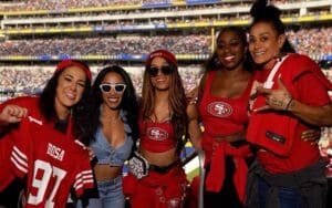 Mercedes Moné, Bayley, and Fellow Wrestlers Watch 49ers vs. Rams Showdown