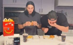 Buddy Matthews Defeats Rhea Ripley in the Ultimate Burger Challenge Showdown