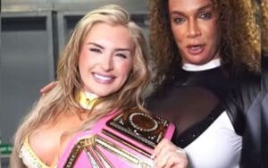 Nia Jax Steals Fan’s Customized Pink WWE Women’s Title for Tiffany Stratton at Live Event