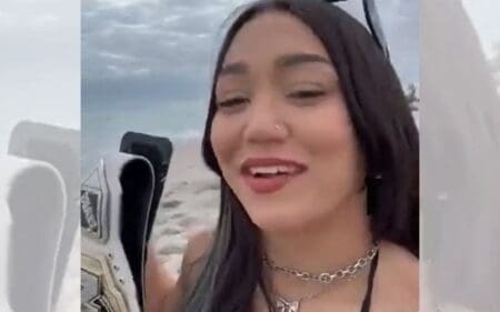 Sol Ruca Trips Roxanne Perez Trolls Iron Survivor Competitors While on Beach Getaway ...