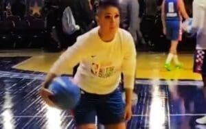 Bayley Hits the Court at NBA All-Star Celebrity Game