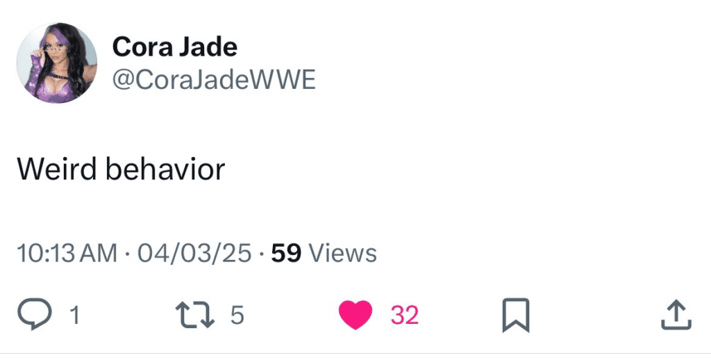 Cora Jade Deletes Tweet Calling Out Becky Lynch’s “Weird Behavior” Over CM Punk Dig
