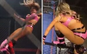 Natalia Markova Pulls Off Insane Cage-Top Dropkick Spot at NWA Powerrr