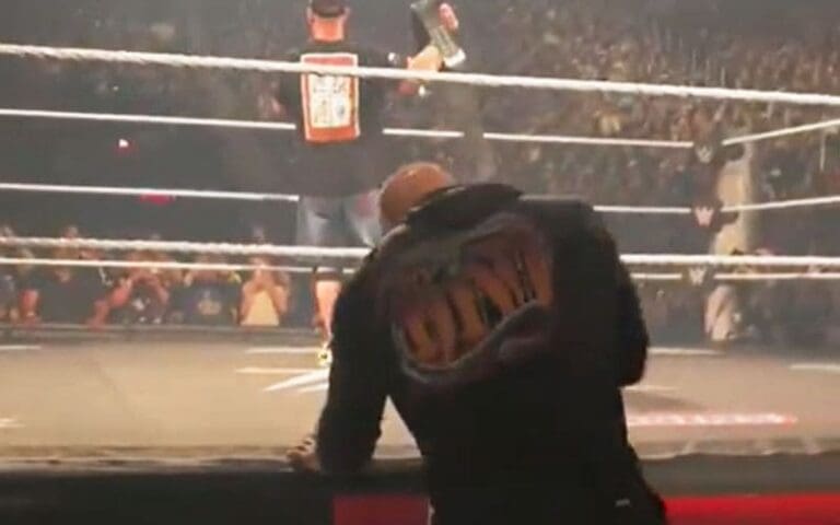 Footage Captures Randy Orton Crawling Out From Under the Ring to RKO John Cena