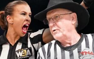 Earl Hebner Seemingly Says Aubrey Edwards Has a Big Head After AEW Angle