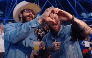 Jelly Roll & Post Malone Spotted At WWE Clash in Paris