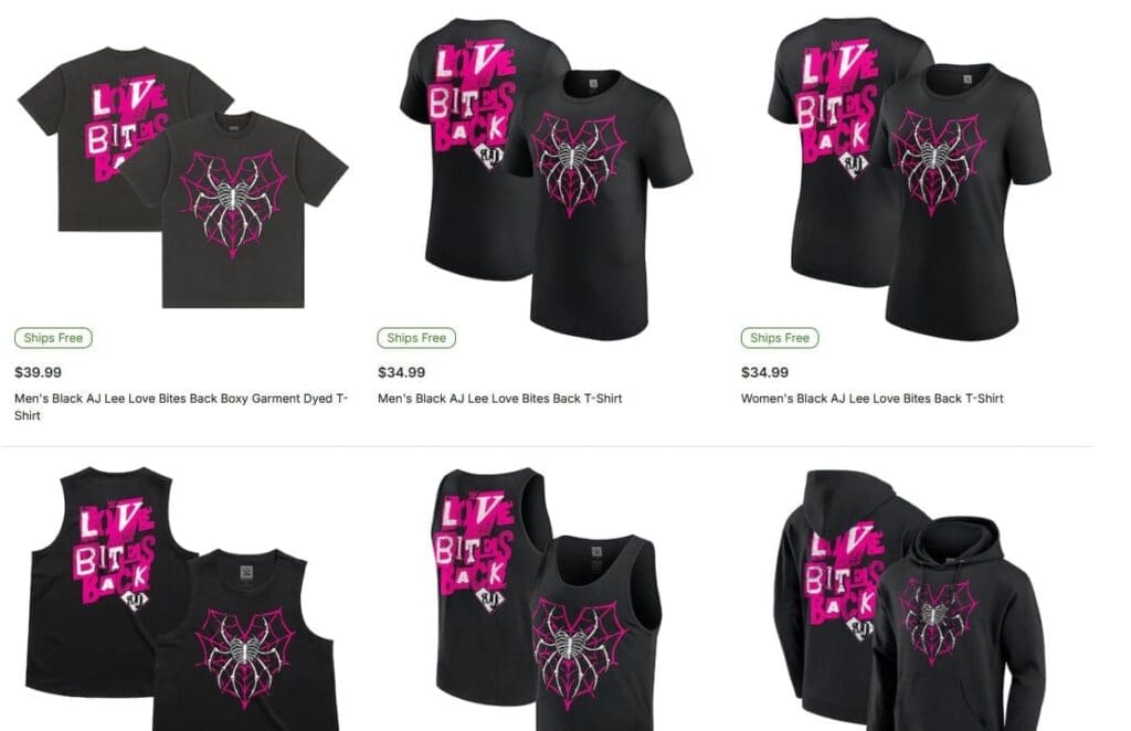 AJ Lee Merchandise Appears On WWE Shop After SmackDown Return