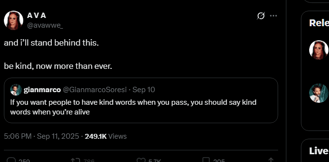 Ava Sparks Outrage After Charlie Kirk’s Death With Controversial Instagram Post