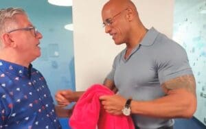 The Rock Receives Dave LaGreca’s Infamous "Cody Crybaby" Pink Robe as a Gift