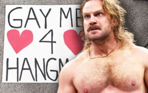 Fan's "Gay Men 4 Hangman" Sign Confiscated During AEW Dynamite