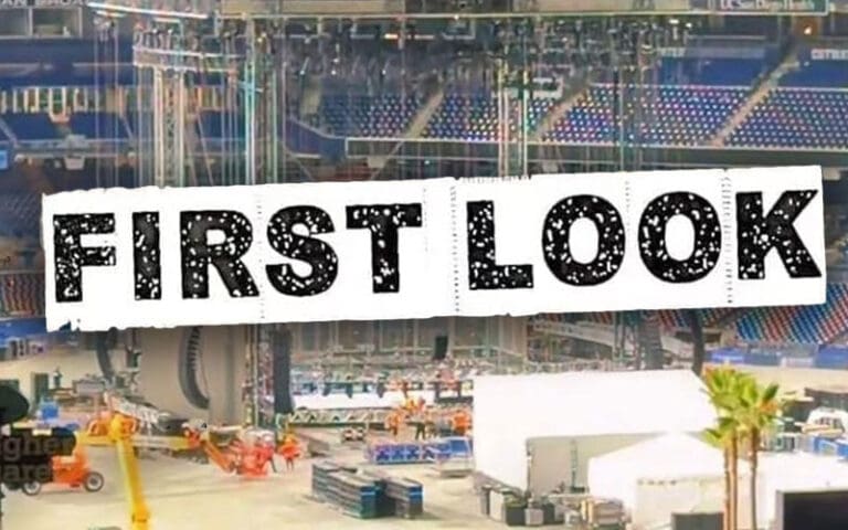 First Look at WWE Survivor Series Stage Construction Inside Petco Park