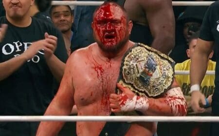 Samoa Joe Wins AEW World Title After Bloody Cage Match At Full Gear 2025 Samoa Joe Wins AEW World Title After Bloody Cage Match At Full Gear 2025