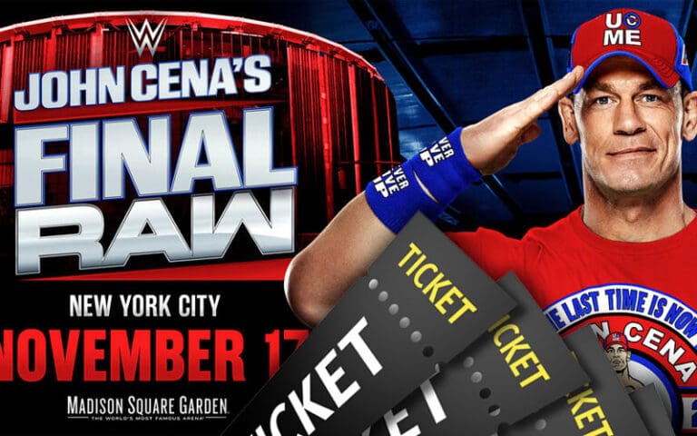 Ticket Prices Slightly Drop Ahead of John Cena’s Final RAW at Madison Square Garden