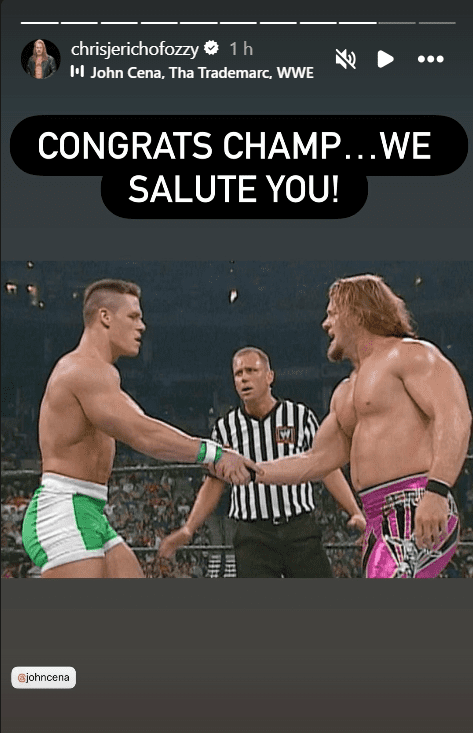 Chris Jericho Honors John Cena With Classy Tribute Ahead of Last WWE Match
