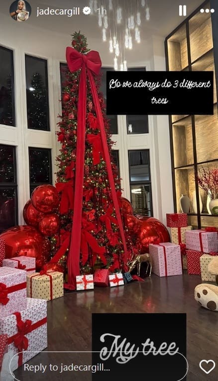 Jade Cargill Flexes Big With Insanely Loaded Three Christmas Tree Setup