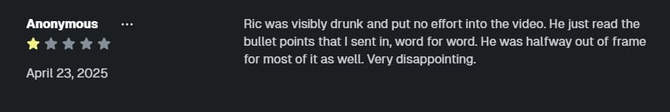 Ric Flair's Drunken Behavior Blasted With Multiple One-Star Cameo Reviews