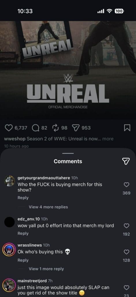 WWE Grilled By Fans Over Merchandise For Unreal Netflix Show