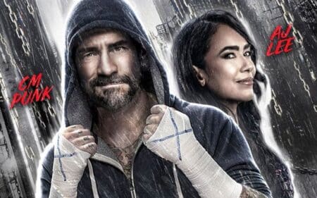 CM Punk & AJ Lee Featured on WWE Elimination Chamber Poster
