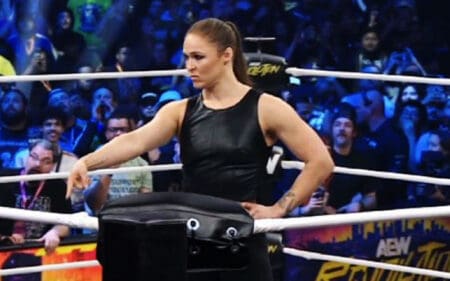 AEW Criticized Over Handling Of Ronda Rousey’s Surprise Appearance Internal WWE Reaction to Ronda Rousey Appearing at AEW Revolution Revealed