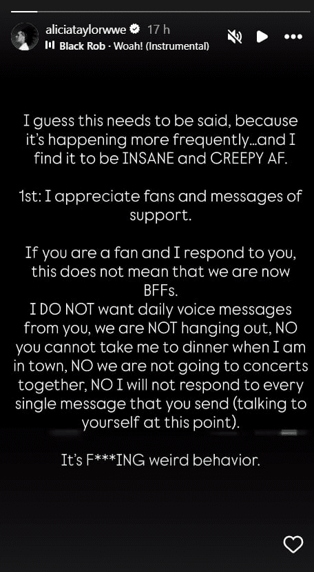 WWE’s Alicia Taylor Calls Out Fans for Obsessive and Creepy Behavior