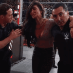 Cathy Kelley Takes Bump After Getting Caught In Line Of Fire During Liv Morgan & Stephanie Vaquer Brawl On 4/13 RAW