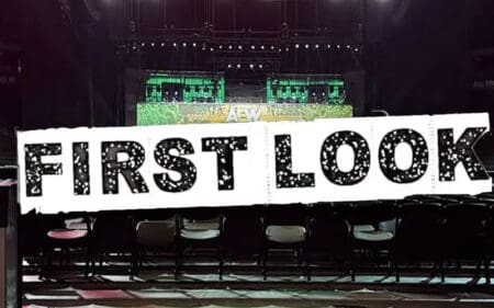 First Look at AEW Dynasty Stage Setup Inside Rogers Arena
