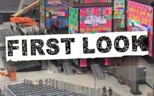 First Look at WrestleMania 42 Stage Setup Inside Allegiant Stadium
