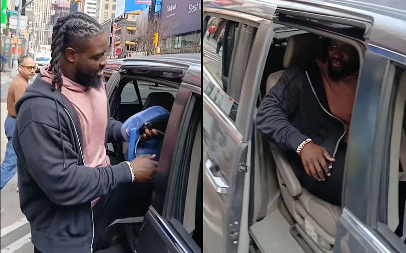 Footage Shows Oba Femi Being Hounded by Autograph Seekers Outside His Car
