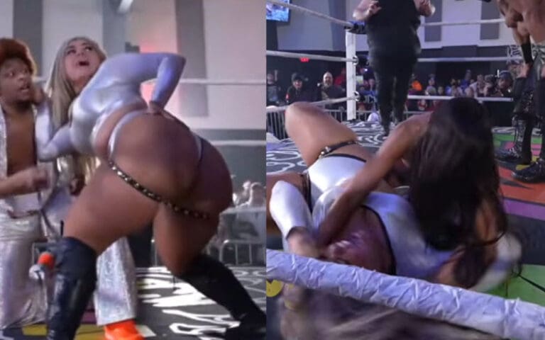 Jasmin St. Claire Attacks Ring Rat After Wild Distraction Attempt During JCW Lunacy Match