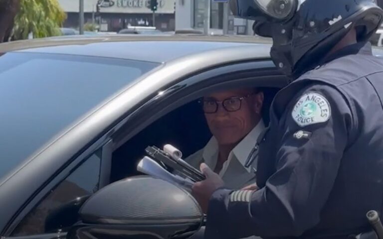 The Rock Pulled Over By Cops After Supporting Stanley Tucci At Walk Of Fame Ceremony