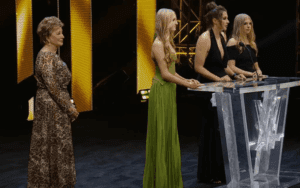 Triple H & Stephanie McMahon’s Daughters Join Linda McMahon for WWE Hall of Fame Induction