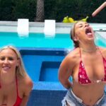 Paige VanZant and Ash By Elegance Try Catching Wieners With Their Mouths in Bikini Video