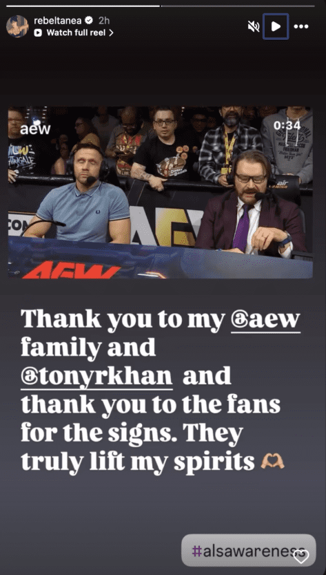 Rebel Responds To AEW Support After ALS Diagnosis