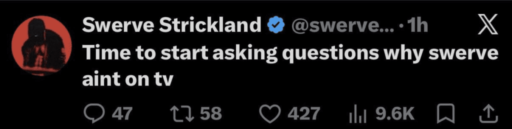 Swerve Strickland Deletes Tweet Questioning Why He Isn’t on AEW TV