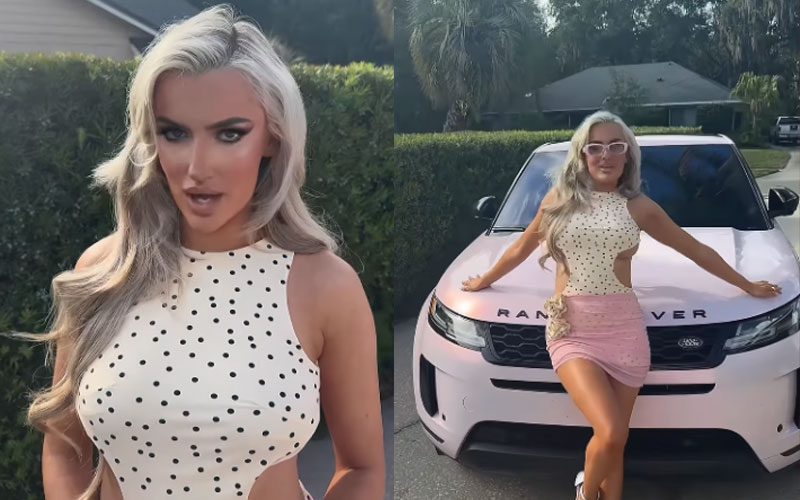 Blake Monroe Channels Pretty Woman With Pink Range Rover Flex