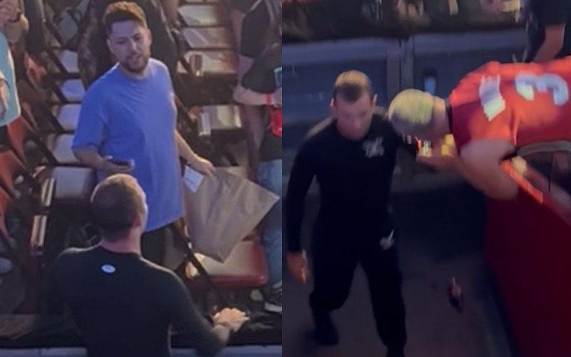 Daniel Garcia Appears to Slap Phones Out of Two Fans’ Hands at AEW Redemption