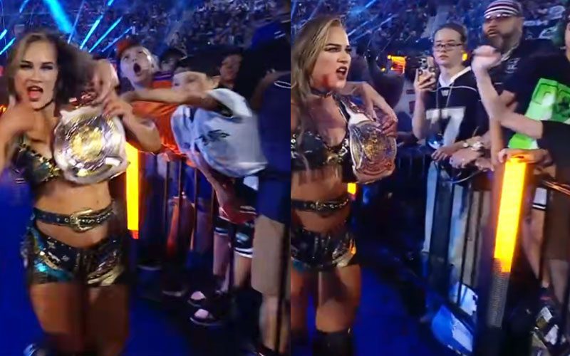 Fallon Henley Issues Warning After Fan Shoves Her at WWE Saturday Night’s Main Event