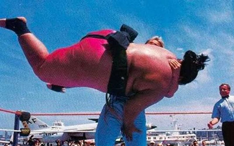 Lex Luger Thought Yokozuna Was Going To Flatten Him During Iconic July 4th USS Intrepid Slam
