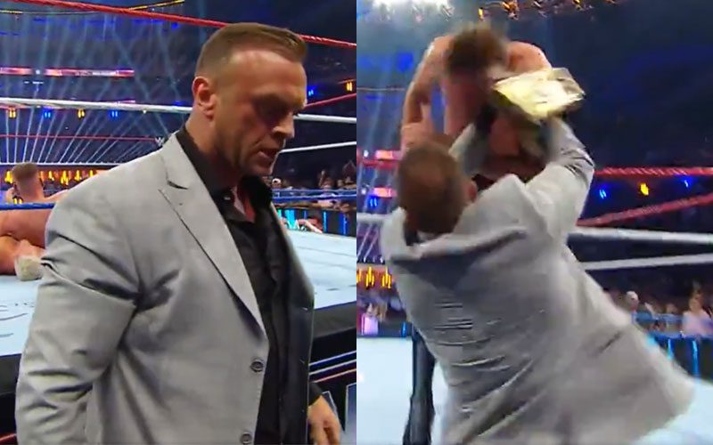 Nick Aldis Reacts to Screwing GUNTHER and Sami Zayn at WWE Saturday Night’s Main Event