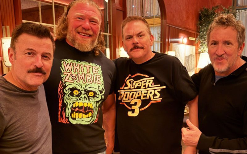 Super Troopers 3 Cast Links Up With Brock Lesnar After WWE SummerSlam