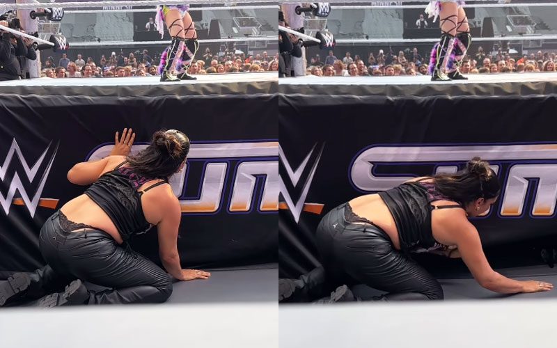 Unseen Footage Shows Raquel Rodriguez Hiding Under the Ring at WWE SummerSlam