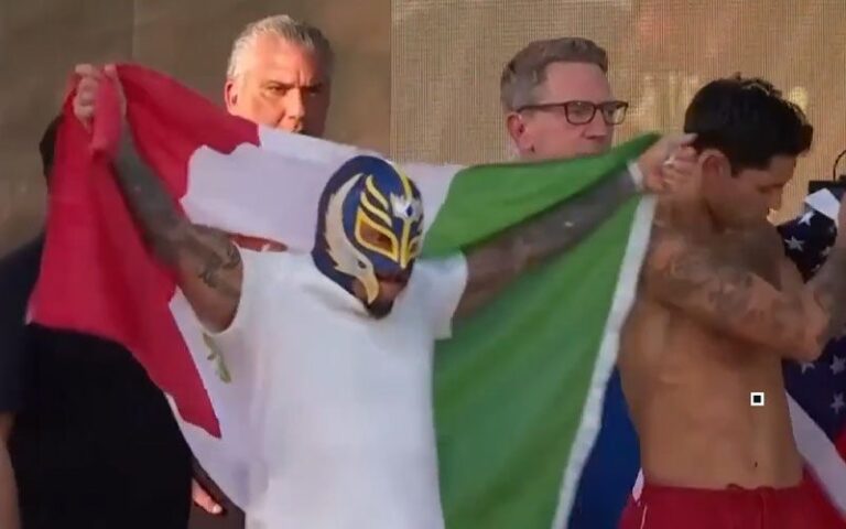 Rey Mysterio and Nick Khan Show Up for Ryan Garcia Ahead of Conor Benn Fight