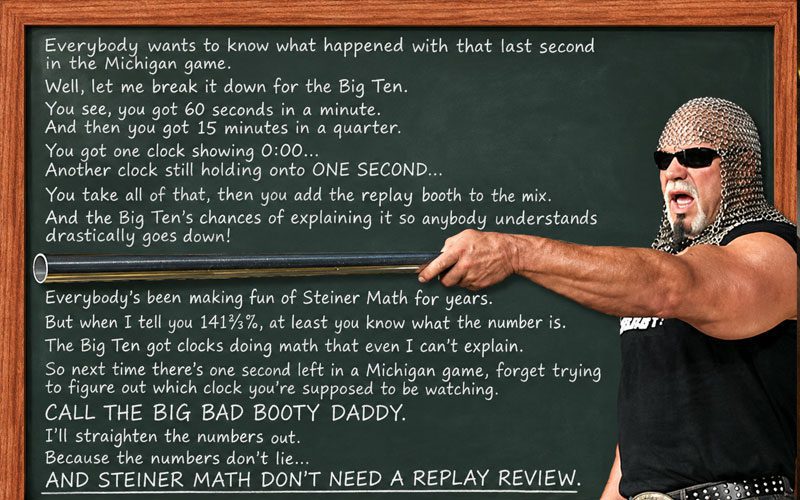 Scott Steiner Uses “Steiner Math” to Roast Big Ten After Michigan’s Wild One-Second Finish