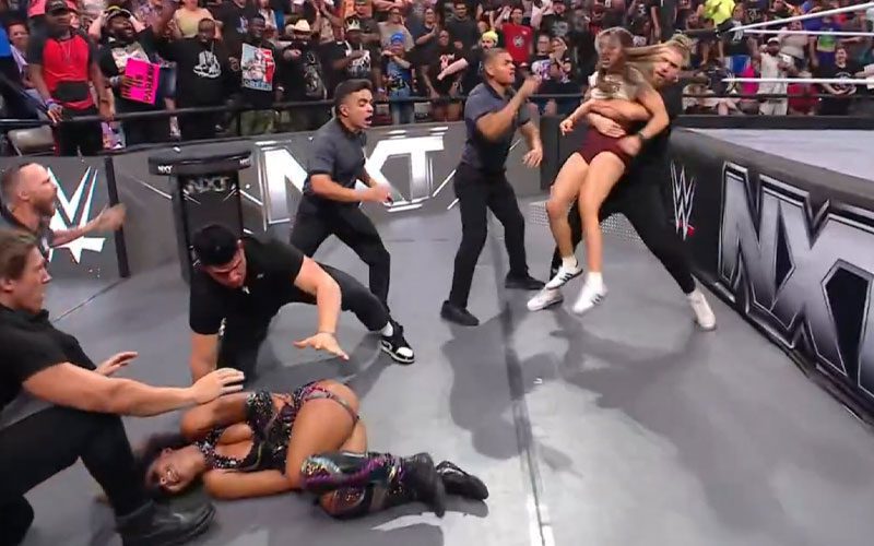 Wren Sinclair Brutally Attacks Kelani Jordan With Kendo Stick After NXT Title Match
